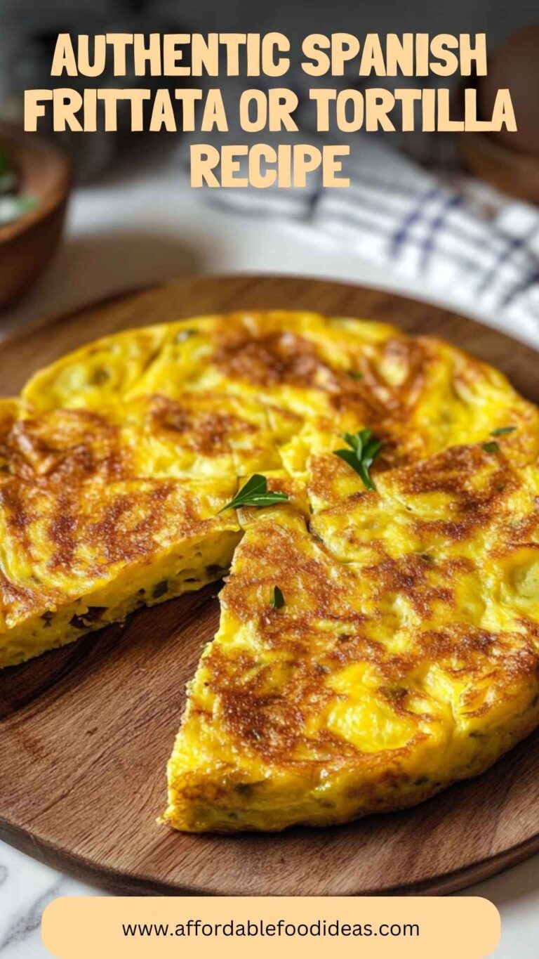 Authentic Spanish Frittata or Tortilla Recipe – Affordable Food Ideas