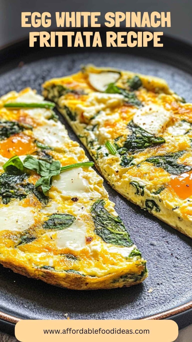 Egg White Spinach Frittata Recipe – Affordable Food Ideas
