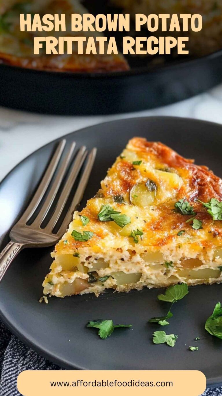 Hash Brown Potato Frittata Recipe – Affordable Food Ideas