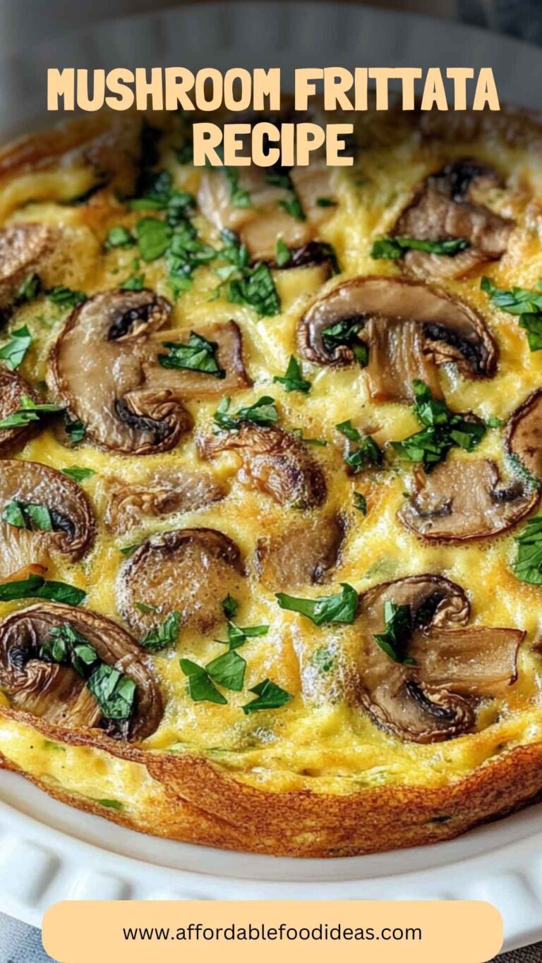 Mushroom Frittata Recipe – Affordable Food Ideas