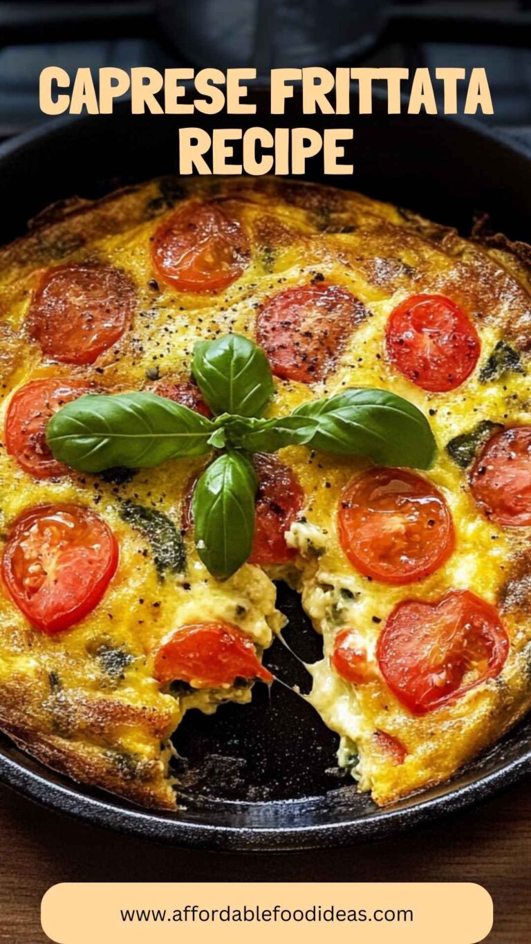 Caprese Frittata Recipe – Affordable Food Ideas