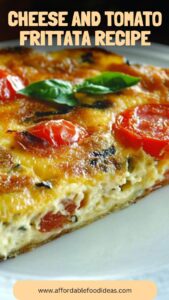 Cheese and Tomato Frittata Recipe – Affordable Food Ideas