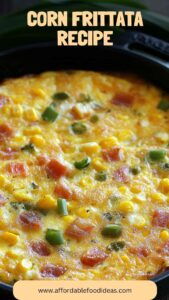 Corn Frittata Recipe – Affordable Food Ideas