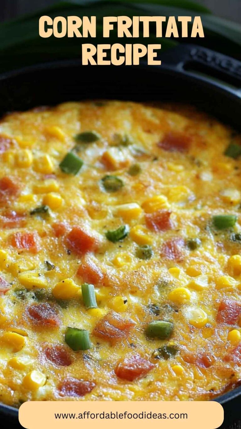 Corn Frittata Recipe – Affordable Food Ideas