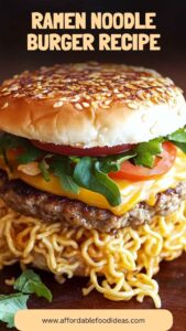 Ramen Noodle Burger Recipe – Affordable Food Ideas