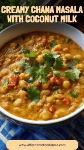 Creamy Chana Masala With Coconut Milk – Affordable Food Ideas