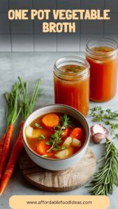 One Pot Vegetable Broth – Affordable Food Ideas