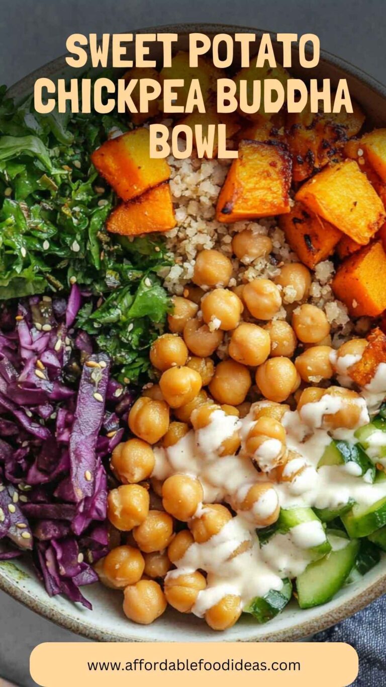 Sweet Potato Chickpea Buddha Bowl – Affordable Food Ideas