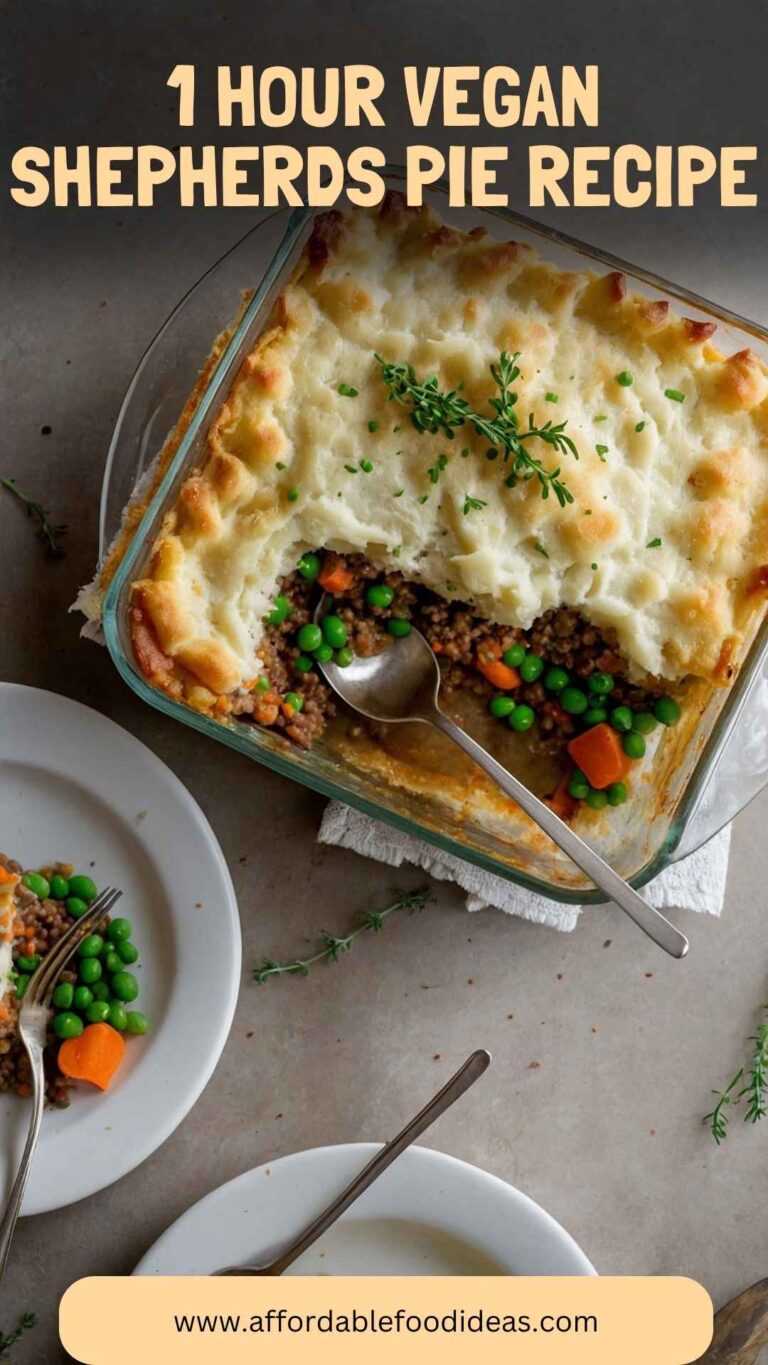 1 Hour Vegan Shepherds Pie Recipe – Affordable Food Ideas
