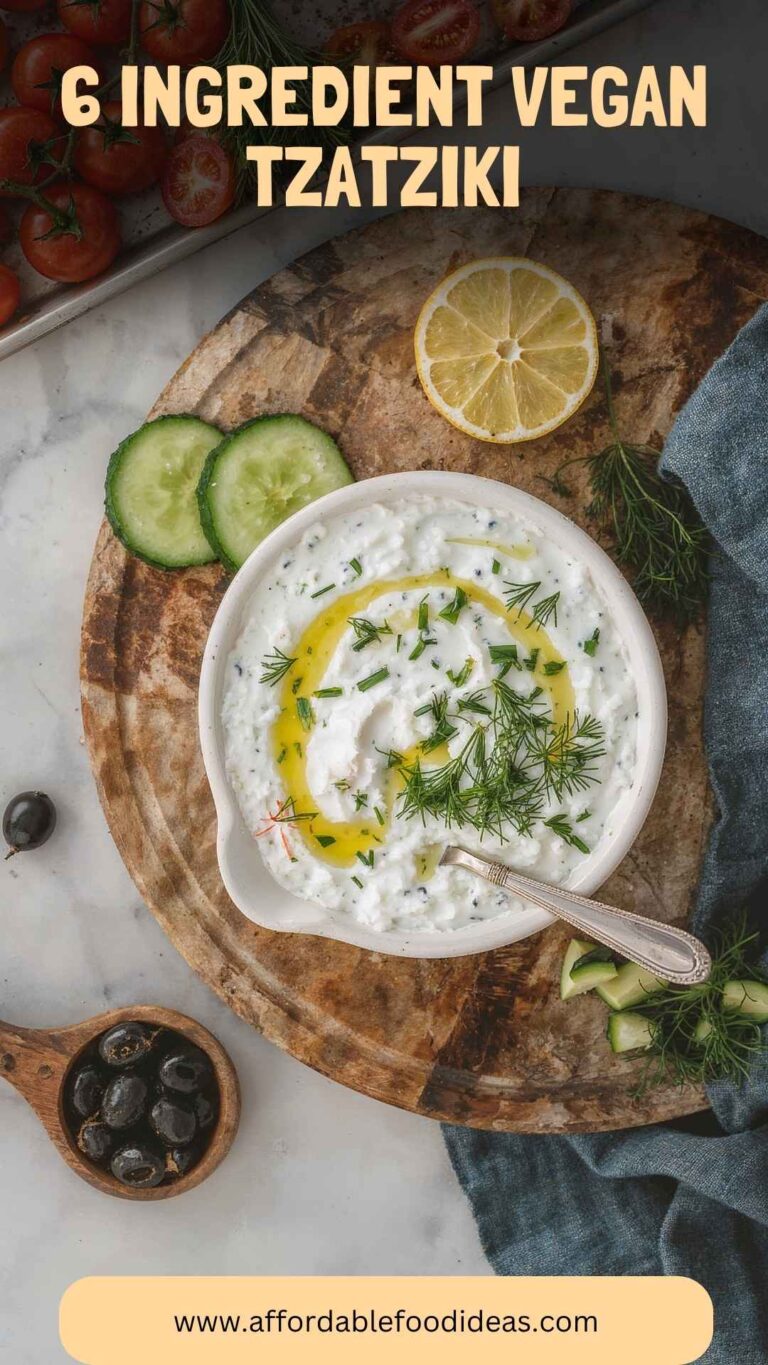 6 Ingredient Vegan Tzatziki – Affordable Food Ideas
