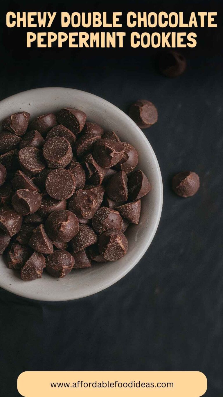 Chewy Double Chocolate Peppermint Cookies – Affordable Food Ideas