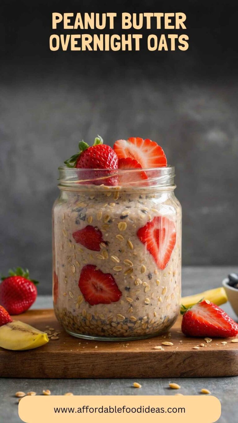 Peanut Butter Overnight Oats – Affordable Food Ideas