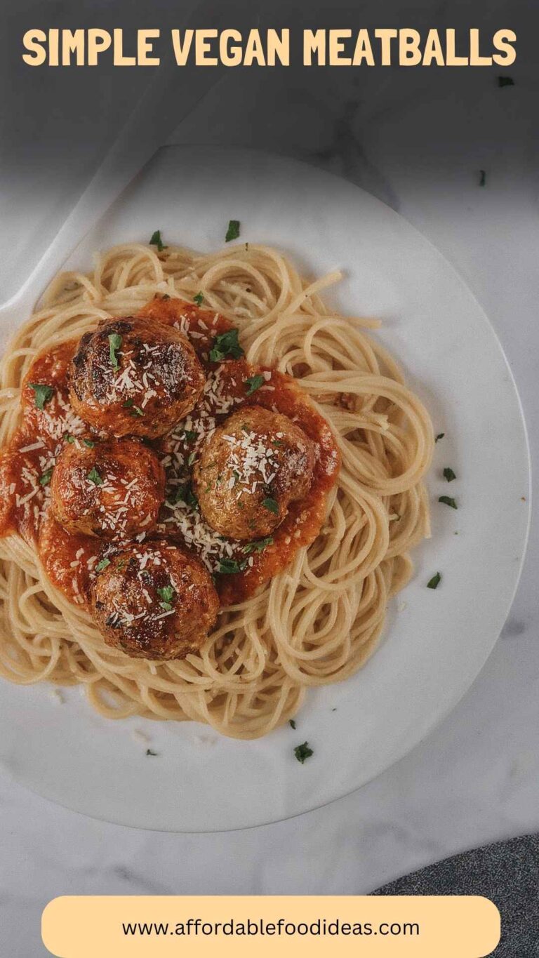 Simple Vegan Meatballs – Affordable Food Ideas