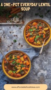A One-Pot Everyday Lentil Soup – Affordable Food Ideas