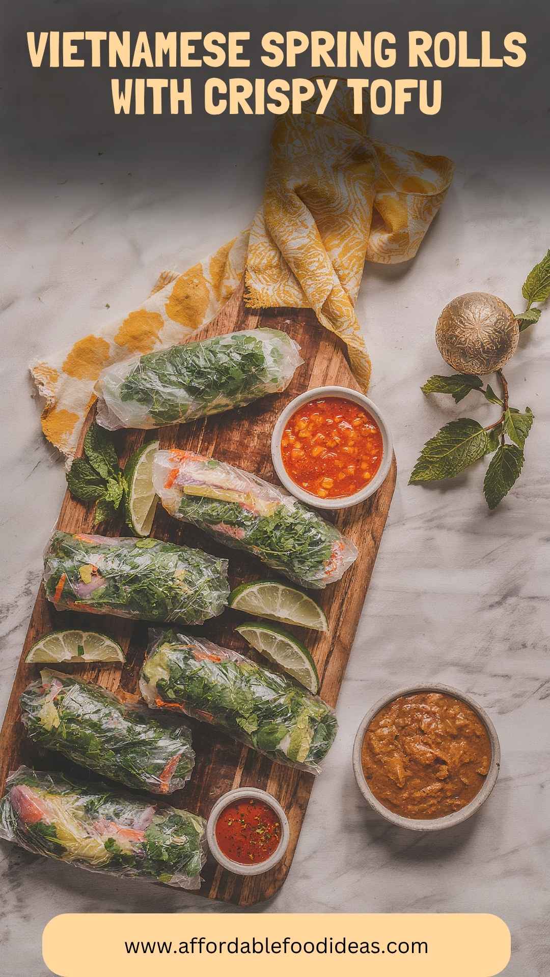Vietnamese Spring Rolls with Crispy Tofu – Affordable Food Ideas