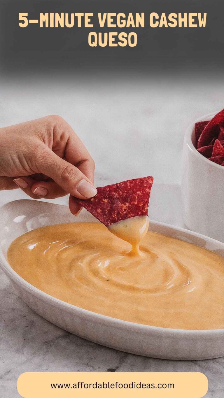 5-Minute Vegan Cashew Queso – Affordable Food Ideas