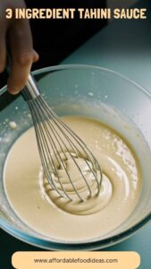 3 Ingredient Tahini Sauce – Affordable Food Ideas