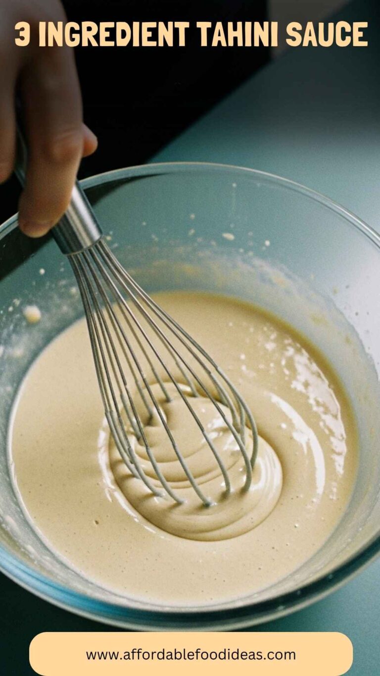 3 Ingredient Tahini Sauce – Affordable Food Ideas