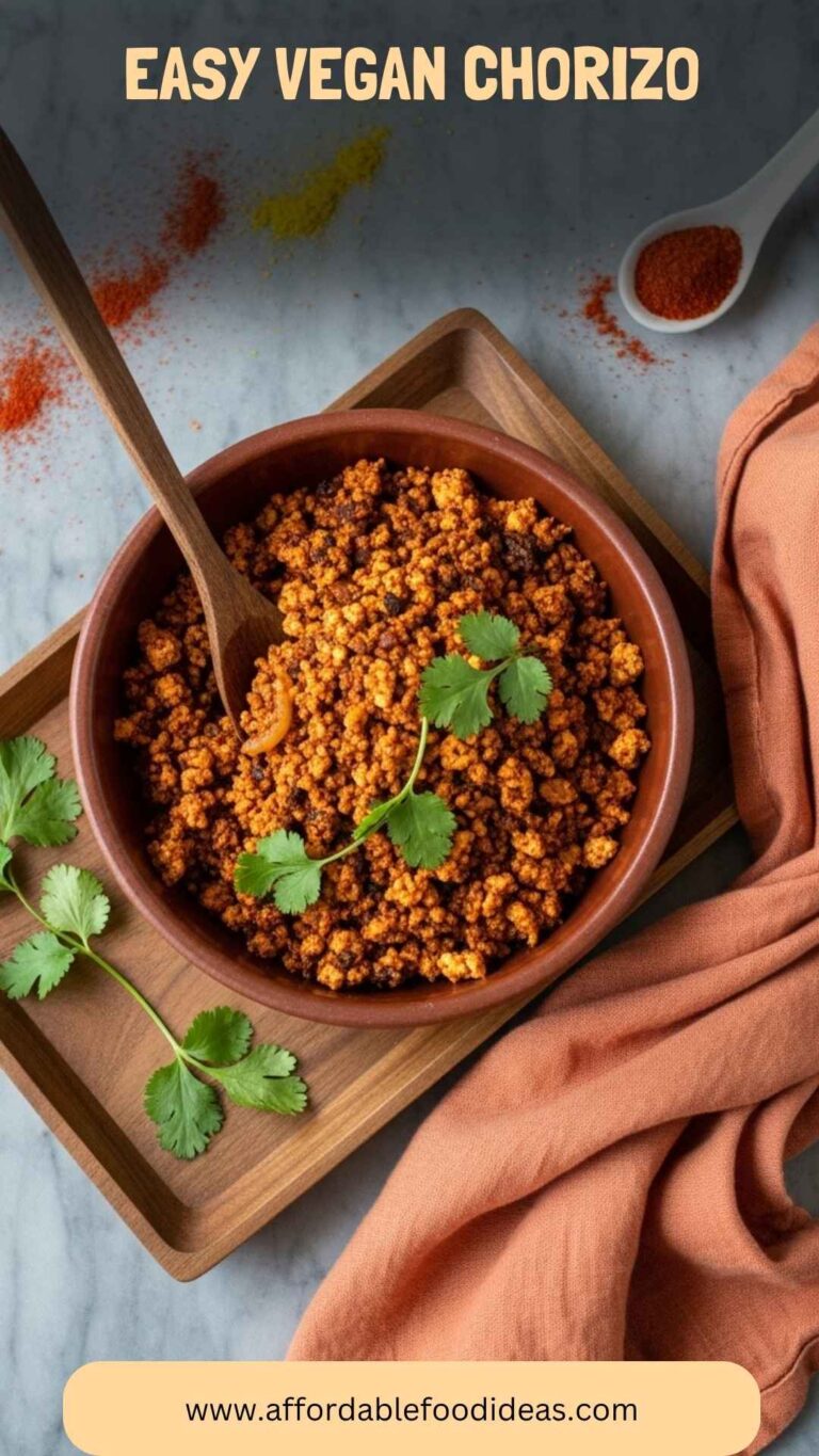 Easy Vegan Chorizo – Affordable Food Ideas