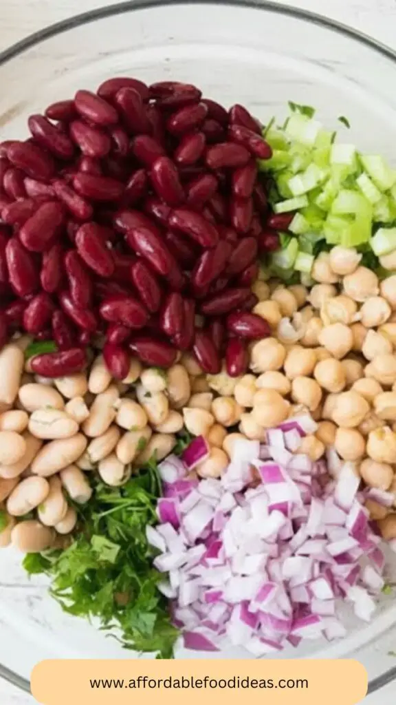 how to make3 bean recipe salad