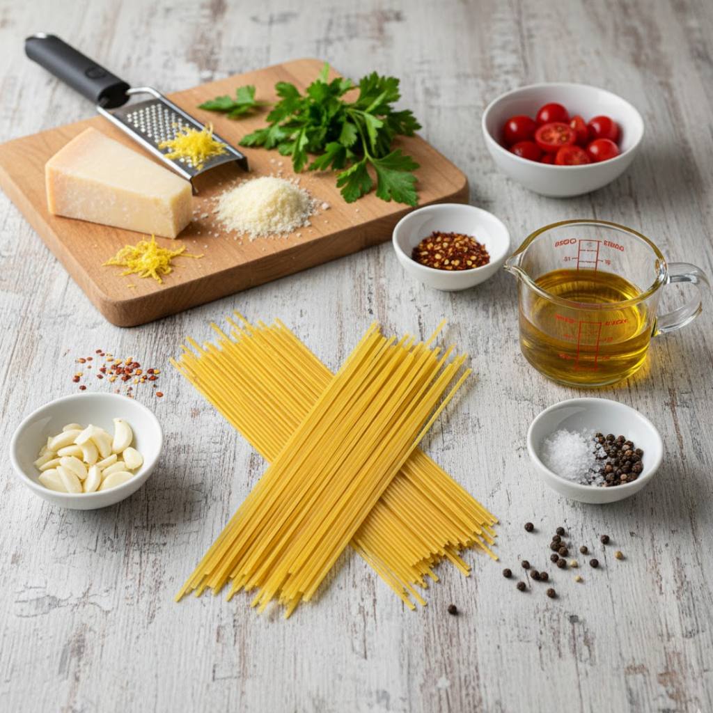 Ingredients You'll Need To Make This Aglio e Olio Recipe