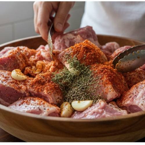 Step 2: Chop and Season the Meat Step 2: Chop and Season the Meat