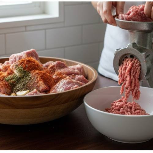 Step 4: Grind the Meat Step 4: Grind the Meat