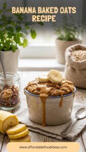 Banana Baked Oats Recipe – Affordable Food Ideas