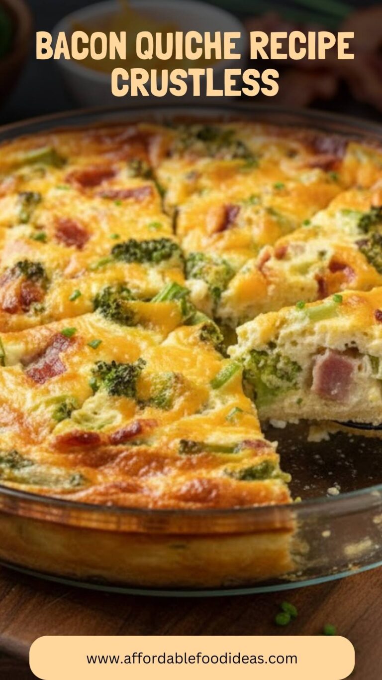 Bacon Quiche Recipe Crustless – Affordable Food Ideas