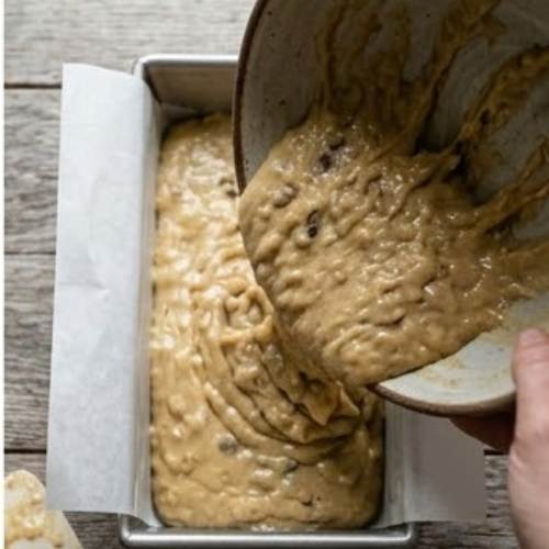 Step 6: Transfer to loaf pan Step 6: Transfer to loaf pan