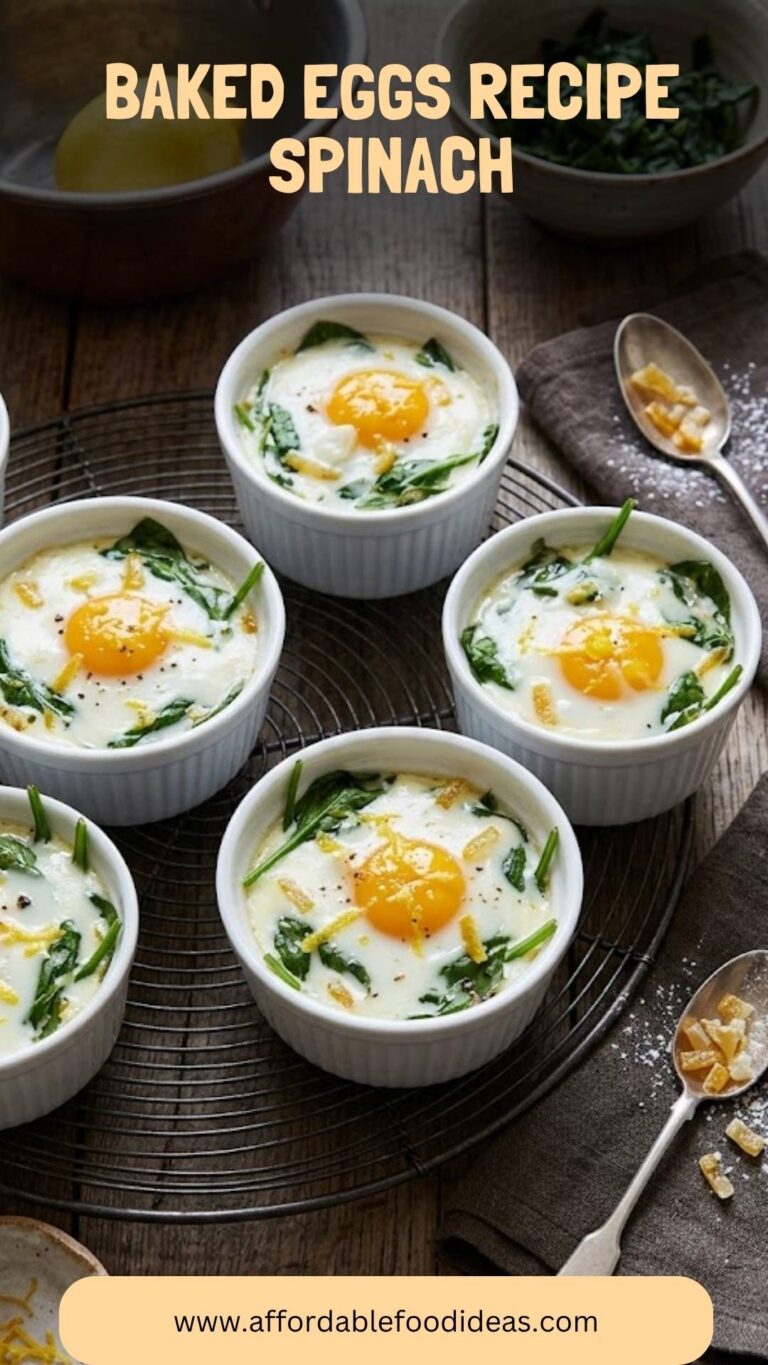 Baked Eggs Recipe Spinach – Affordable Food Ideas