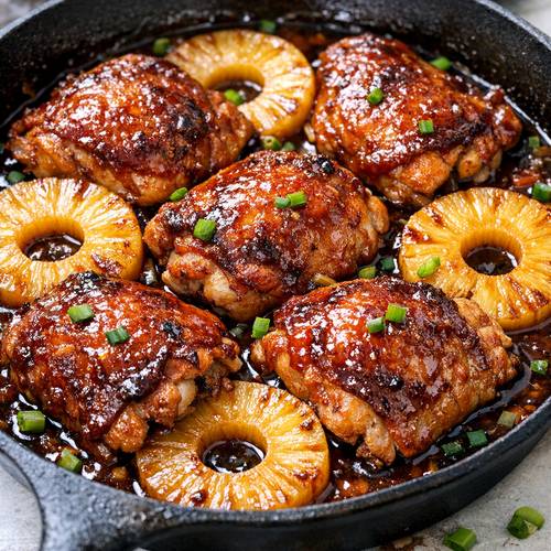 Step 4: Combine Chicken and Pineapple in the Glaze