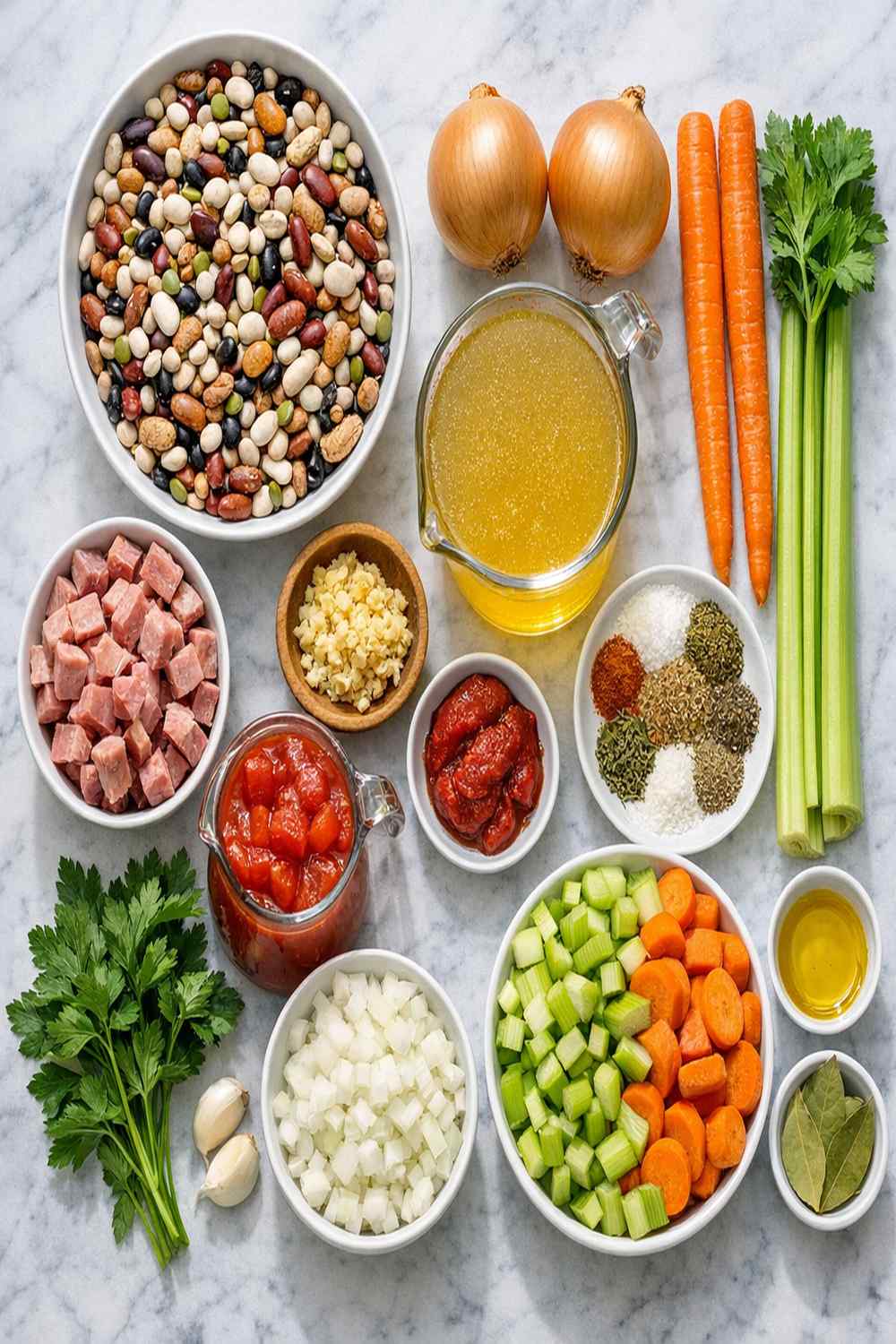 Bean Soup Crock Pot Recipe ingredients