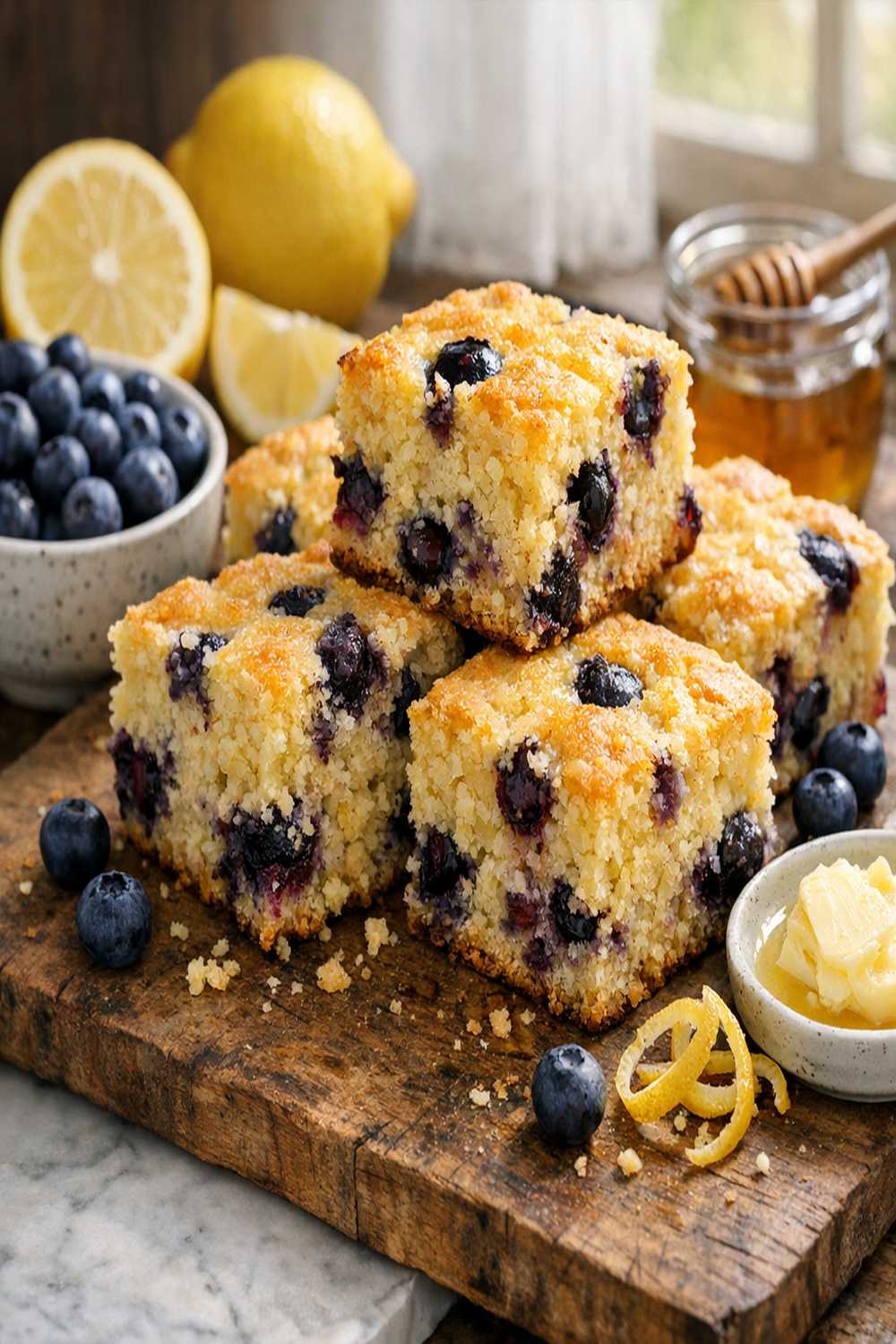 Blueberry Lemon Cornbread Recipe
