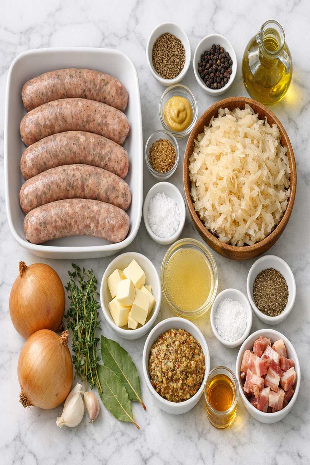 Brats And Sauerkraut Recipe ingredients