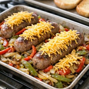 Brats Peppers Onions Recipe Budget Dinner step 6