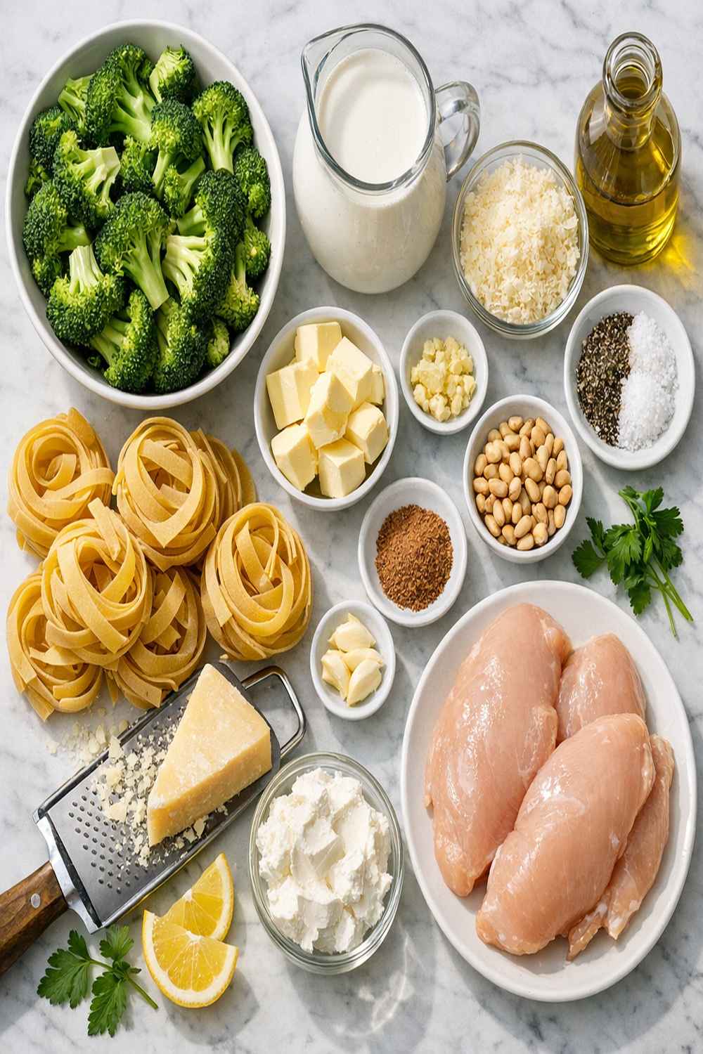 Broccoli Alfredo Recipe ingredients