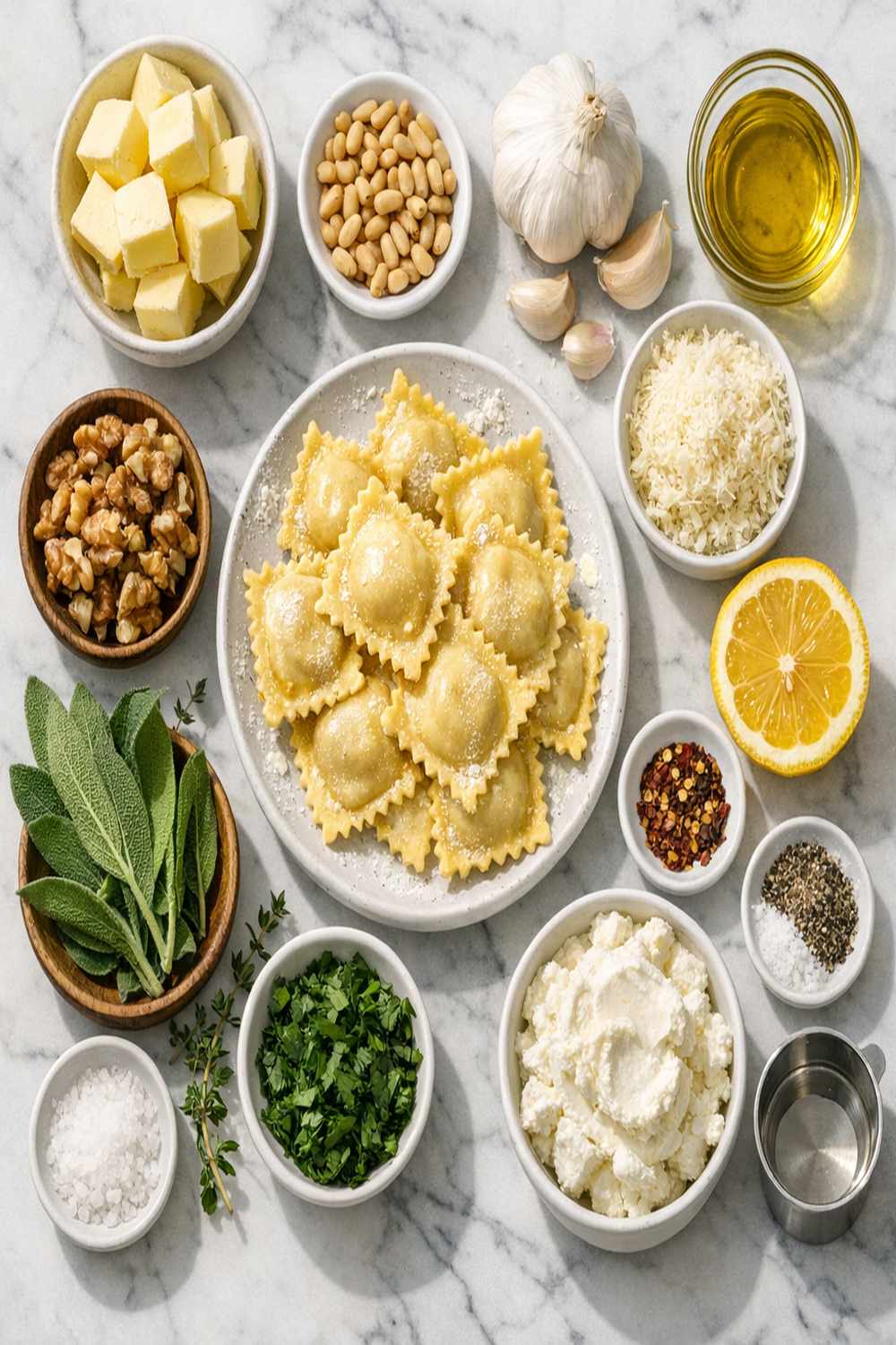Brown Butter Ravioli Recipe ingredients