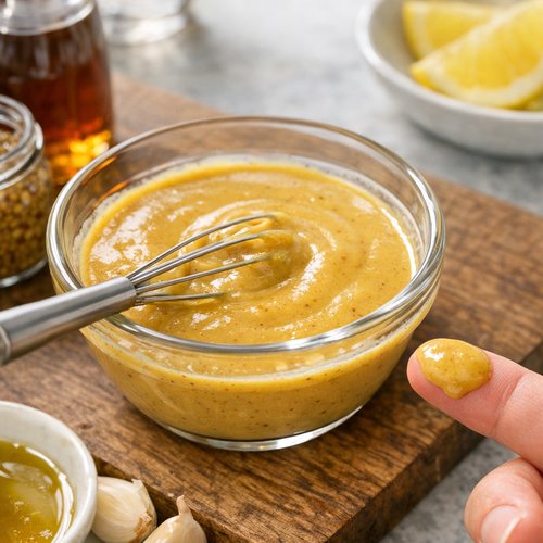 Step 1: Make Your Maple Mustard Dressing