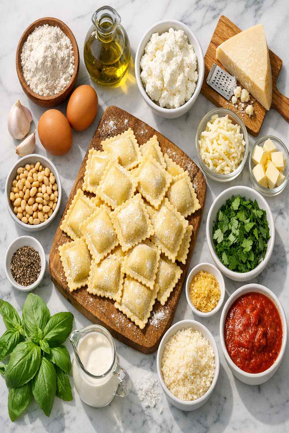 Cheese Ravioli Recipe ingredients