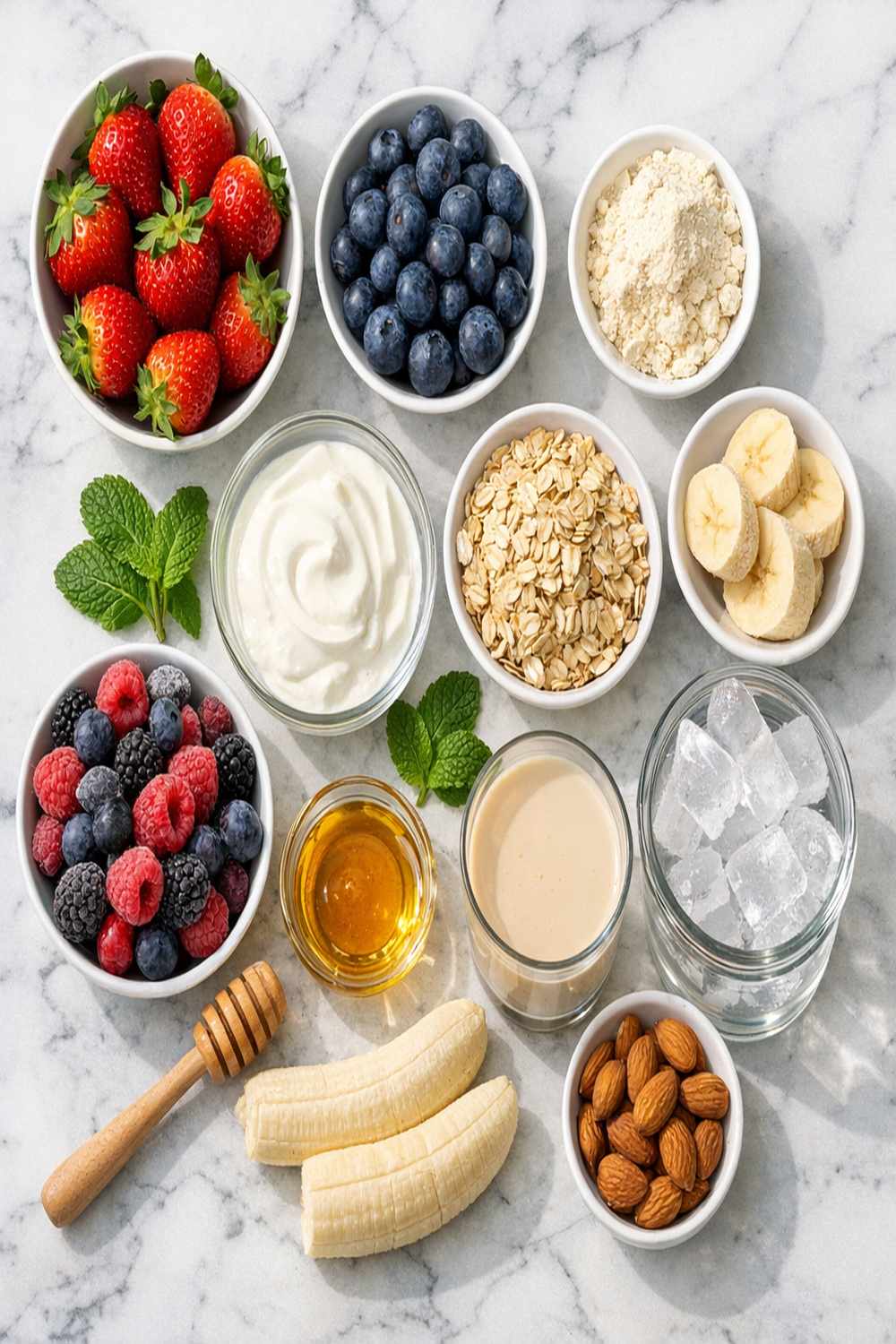 Berry Smoothie Recipe ingredients