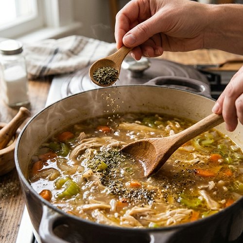 Step 3: Add Broth and Seasonings (The Scary Part That's Not Actually Scary)
