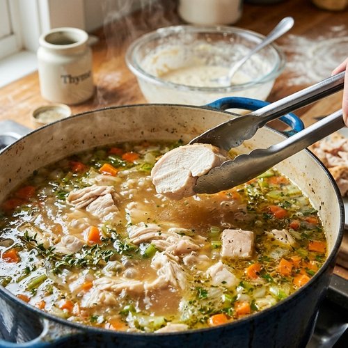Step 4: Add Chicken and Begin Simmering