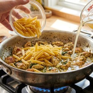 Chicken Pesto Penne Recipe All Diets step 4
